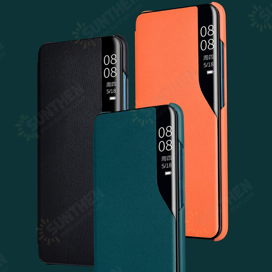 Magnetic Flip Smart Sleep Window View Shockproof PU Leather Full Cover Protective Case for Samsung Galaxy S9