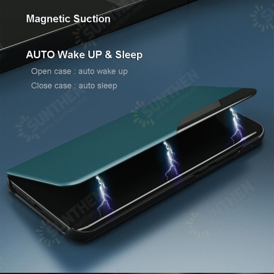 Magnetic Flip Smart Sleep Window View Shockproof PU Leather Full Cover Protective Case for Samsung Galaxy S20 / Galaxy S20 5G