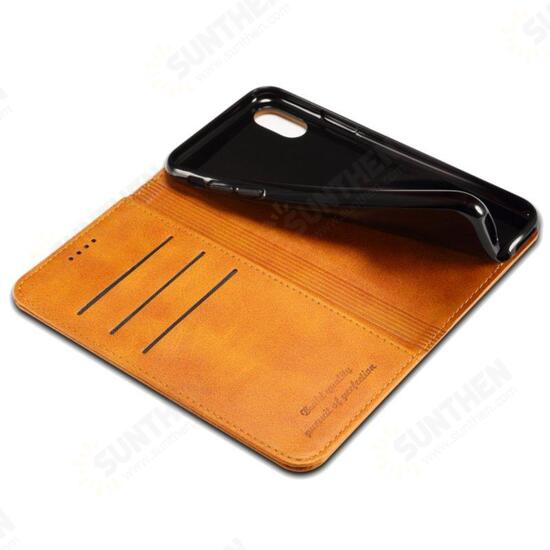 Magnetic Flip Wallet Card Slot Case For iPhone X