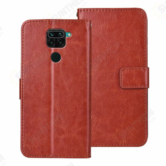 Magnetic Flip with Multiple Card Slot Foldable Stand PU Leather Shockproof Full Cover Protective Case for Xiaomi Redmi Note 9 / Redmi 10X 4G Non-original