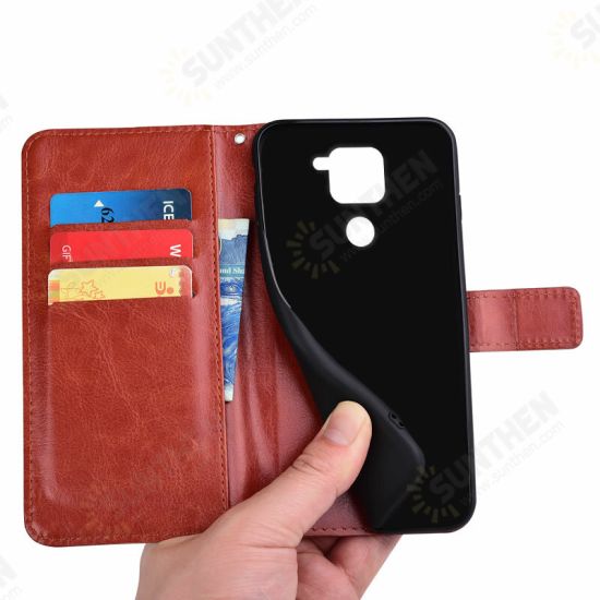 Magnetic Flip with Multiple Card Slot Foldable Stand PU Leather Shockproof Full Cover Protective Case for Xiaomi Redmi Note 9 / Redmi 10X 4G Non-original