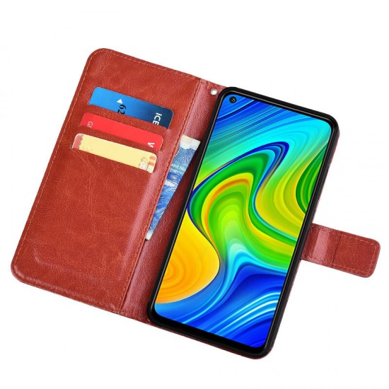 Magnetic Flip with Multiple Card Slot Foldable Stand PU Leather Shockproof Full Cover Protective Case for Xiaomi Redmi Note 9 / Redmi 10X 4G Non-original