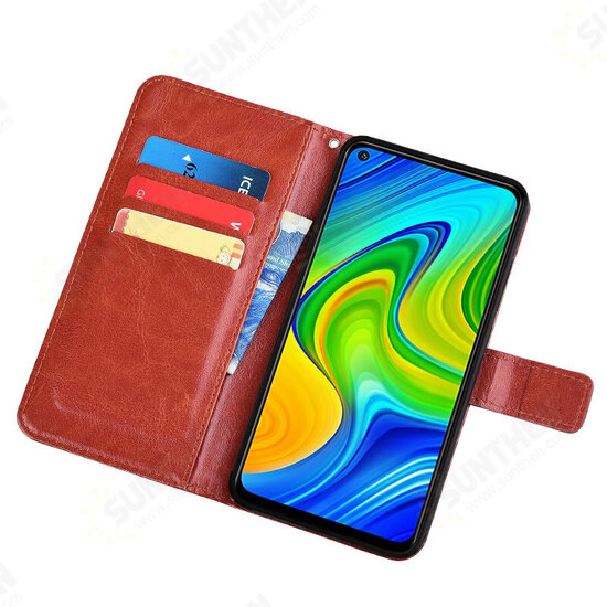 Magnetic Flip with Multiple Card Slot Foldable Stand PU Leather Shockproof Full Cover Protective Case for Xiaomi Redmi Note 9 / Redmi 10X 4G Non-original