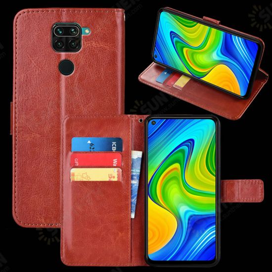 Magnetic Flip with Multiple Card Slot Foldable Stand PU Leather Shockproof Full Cover Protective Case for Xiaomi Redmi Note 9 / Redmi 10X 4G Non-original