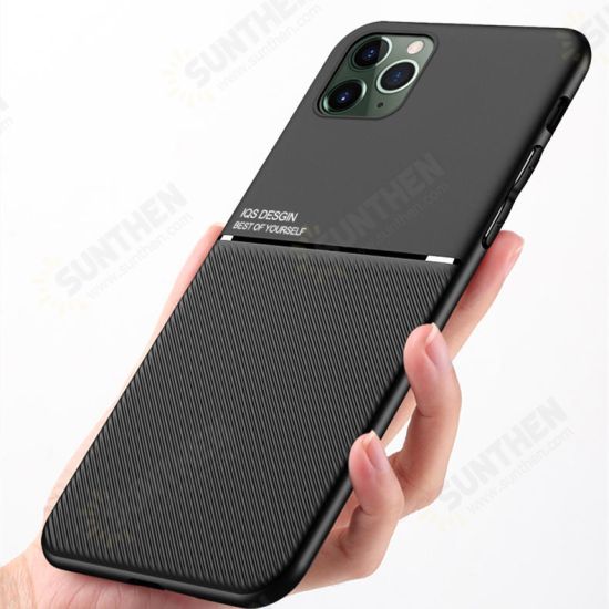 Magnetic Non-slip Leather Texture TPU Shockproof Protective Case for iPhone 11 6.1 inch