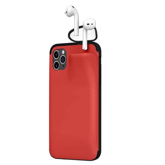 Multifunction Creative 2 in 1 Anti-scratch Shockproof Matte PC Protective Case for iPhone 11 Pro Max 6.5 inch & Apple Airpods 1/AirPods 2