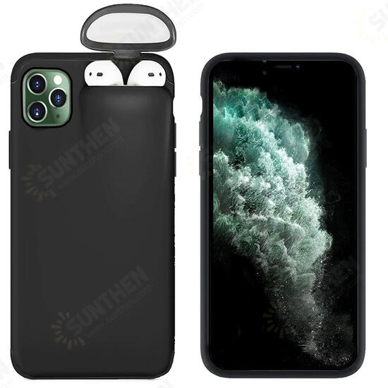 Multifunction Creative 2 in 1 Anti-scratch Shockproof Matte PC Protective Case for iPhone 11 Pro Max 6.5 inch & Apple Airpods 1/AirPods 2