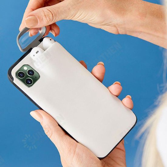 Multifunction Creative 2 in 1 Anti-scratch Shockproof Matte PC Protective Case for iPhone 11 Pro 5.8 inch & Apple Airpods 1/2