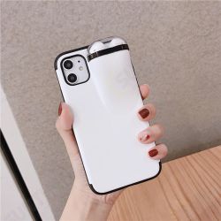 Multifunction Creative 2 in 1 Anti-scratch Shockproof Matte PC Protective Case for iPhone 11 & Apple Airpods 1/2