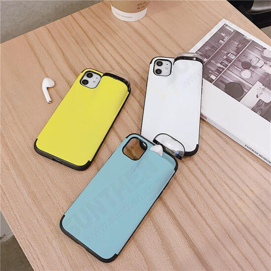 Multifunction Creative 2 in 1 Anti-scratch Shockproof Matte PC Protective Case for iPhone 11 & Apple Airpods 1/2