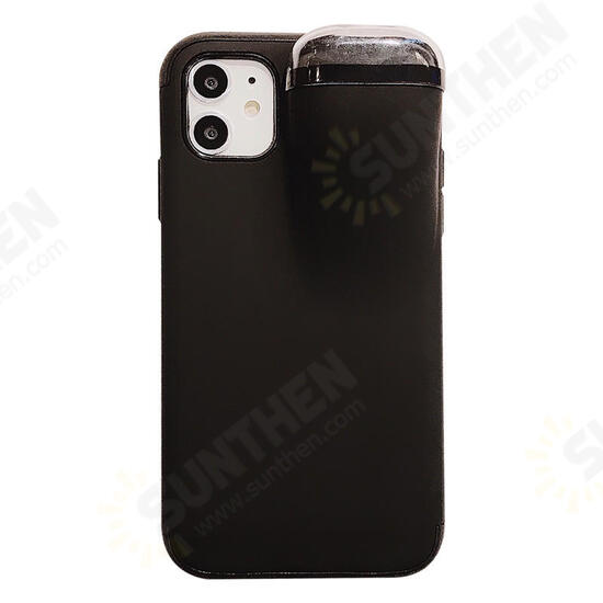 Multifunction Creative 2 in 1 Anti-scratch Shockproof Matte PC Protective Case for iPhone 11 & Apple Airpods 1/2