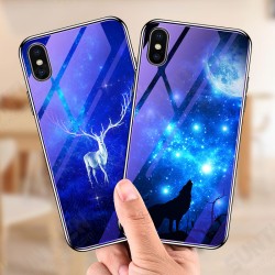 Plating Blue-Ray Tempered Glass Soft TPU Edge Shockproof Protective Case For iPhone X Plating Blue-Ray Tempered Glass Soft TPU Edge Shockproof Protective Case For iPhone X