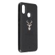 Plating Border Deer Pattern PU Leather Soft Edge Protective Case For Xiaomi Redmi Note 7 / Redmi Note 7 Pro