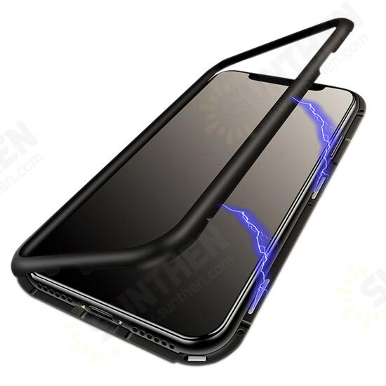 Plating Magnetic Adsorption Full Body Protective Case with Tempered Glass for iPhone X Plating Magnetic Adsorption Full Body Protective Case with Tempered Glass for iPhone X