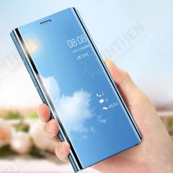 Plating Mirror Window View Shockproof Flip Full Cover Protective Case for iPhone 11 6.1 Inch