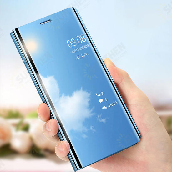 Plating Mirror Window View Shockproof Flip Full Cover Protective Case for iPhone 11 6.1 Inch Plating Mirror Window View Shockproof Flip Full Cover Protective Case for iPhone 11 6.1 Inch