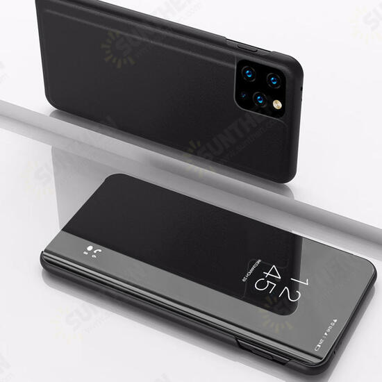 Plating Mirror Window View Shockproof Flip Full Cover Protective Case for iPhone 11 6.1 Inch Plating Mirror Window View Shockproof Flip Full Cover Protective Case for iPhone 11 6.1 Inch