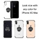 Plating Ring Grip Kickstand Clear Protective Case For iPhone XS Max
