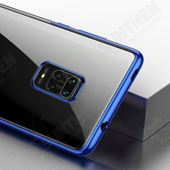 Plating Shockproof Transparent Soft TPU Protective Case for Xiaomi Redmi Note 9S / Redmi Note 9 Pro / Redmi Note 9 Pro Max Non-original Plating Shockproof Transparent Soft TPU Protective Case for Xiaomi Redmi Note 9S / Redmi Note 9 Pro / Redmi Note 9 Pro Max Non-original