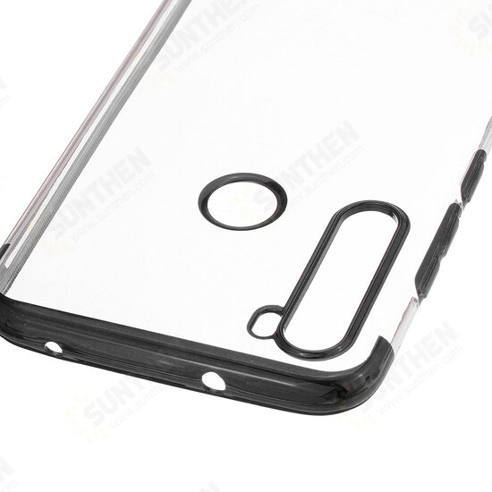 Plating Shockproof Transparent Ultra-thin Soft TPU Protective Case for Xiaomi Redmi Note 8 2021 Non-original