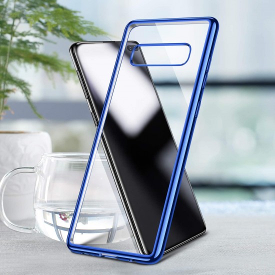 Plating Transparent Protective Case For Samsung Galaxy S10e/S10/S10 Plus Clear Soft TPU Back Cover