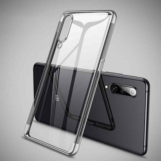 Plating Transparent Shockproof Soft TPU Back Cover Protective Case for Xiaomi Mi 9 SE Non-original