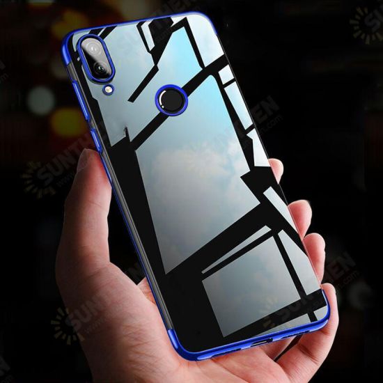 Plating Transparent Shockproof Soft TPU Back Cover Protective Case for Xiaomi Mi Play Non-original