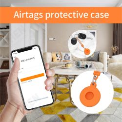 Portable Pure Liquid Silicone Protective Cover Sleeve for Apple Airtags bluetooth Tracker with Lanyard Portable Pure Liquid Silicone Protective Cover Sleeve for Apple Airtags bluetooth Tracker with Lanyard