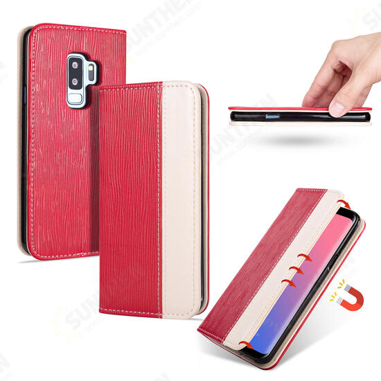 Premium Magnetic Flip Card Slot Kickstand Protective Case For Samsung Galaxy S9 Plus