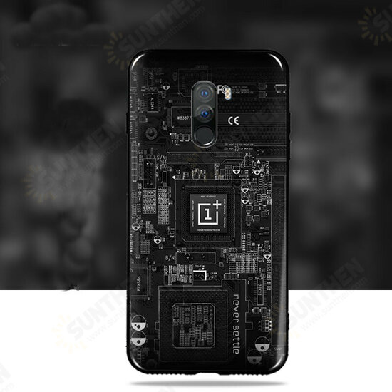 Pretty Battery Painting Silicone Soft TPU Back Protective Case For Xiaomi pocophone F1 Non-original