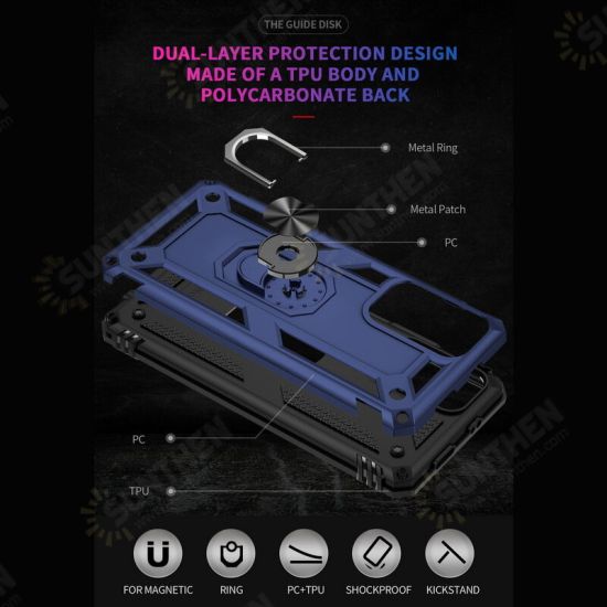 Protective Case Bumper Cover For Poco M4 Pro 5G TPU + PC Shock Resistant Phone Case With Adjustable Swivel Ring Holder Protective Case Bumper Cover For Poco M4 Pro 5G TPU + PC Shock Resistant Phone Case With Adjustable Swivel Ring Holder