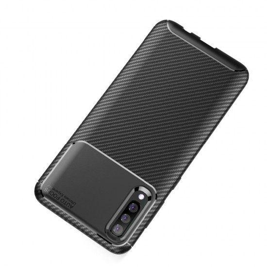 Protective Case For Samsung Galaxy A50 2019 Carbon Fiber Fingerprint Resistant Soft TPU Back Cover