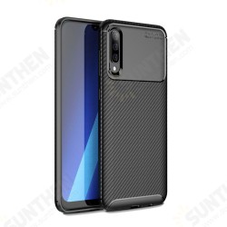 Protective Case For Samsung Galaxy A50 2019 Carbon Fiber Fingerprint Resistant Soft TPU Back Cover