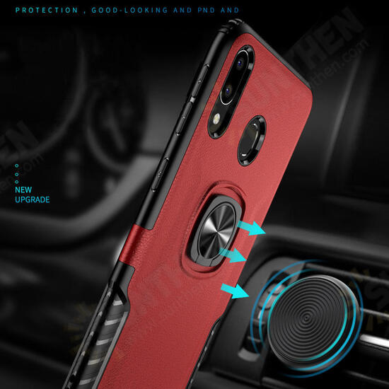 Protective Case For Samsung Galaxy M20 2019 Ring Grip Bracket Magnetic Adsorption Back Cover