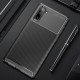 Protective Case For Samsung Galaxy Note 10 Slim Carbon Fiber Fingerprint Resistant Soft TPU Back Cover