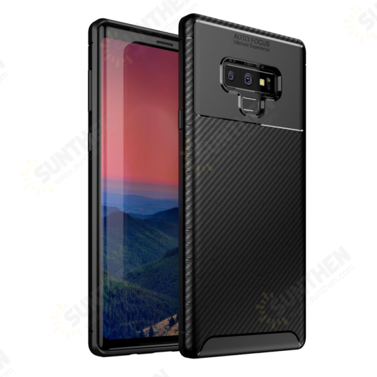 Protective Case For Samsung Galaxy Note 9 Slim Carbon Fiber Fingerprint Resistant Soft TPU Back Cover