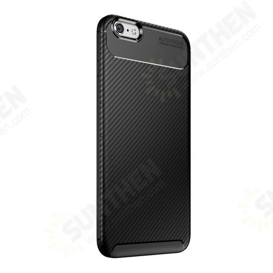 Protective Case For iPhone 6 Plus/6s Plus Slim Carbon Fiber Fingerprint Resistant Soft TPU Back Cover