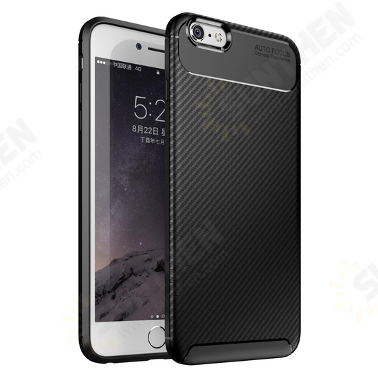 Protective Case For iPhone 6 Plus/6s Plus Slim Carbon Fiber Fingerprint Resistant Soft TPU Back Cover