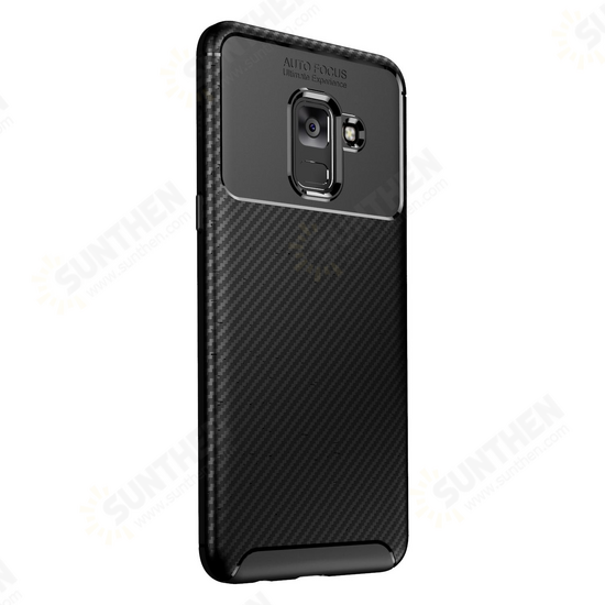 Protective Case For iPhone A8 2018 Slim Carbon Fiber Fingerprint Resistant Soft TPU