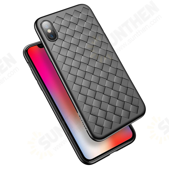 Protective Case For iPhone XR/XS/XS Max Woven Heat Dissipation Soft TPU Back Cover