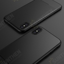 Protective Case For iPhone XS Carbon Fiber Fingerprint Resistant Soft TPU Back Cover Protective Case For iPhone XS Carbon Fiber Fingerprint Resistant Soft TPU Back Cover