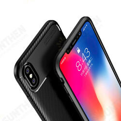 Protective Case For iPhone XS/X Slim Carbon Fiber Fingerprint Resistant Soft TPU Back Cover Protective Case For iPhone XS/X Slim Carbon Fiber Fingerprint Resistant Soft TPU Back Cover