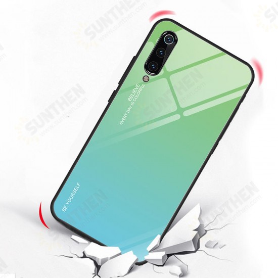 Pure Color Shockproof Anti-fingerprint Tempered Glass Protective Case for Xiaomi Mi 9 / Xiaomi Mi9 Transparent Edition Non-original