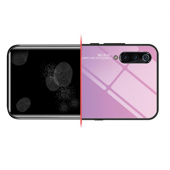 Pure Color Shockproof Anti-fingerprint Tempered Glass Protective Case for Xiaomi Mi 9 / Xiaomi Mi9 Transparent Edition Non-original