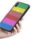Rainbow Scratch Resistant Tempered Glass Back Cover TPU Frame Protective Case For iPhone X