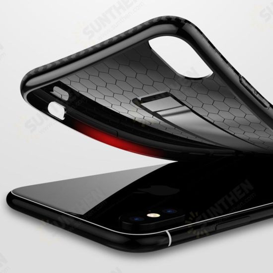 Ring Bracket Heat Dissipation Soft TPU Protective Case for iPhone X