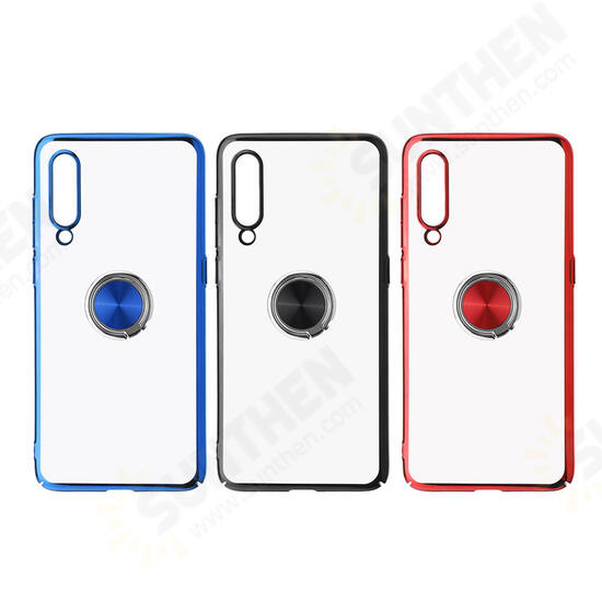 Ring Holder Color Plating Hard PC Protective Case For Xiaomi Mi9/ Mi 9 Transparent Edition Non-original