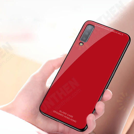 Scratch Resistant Tempered Glass Protective Case For Samsung Galaxy A7 2018 / A9 2018