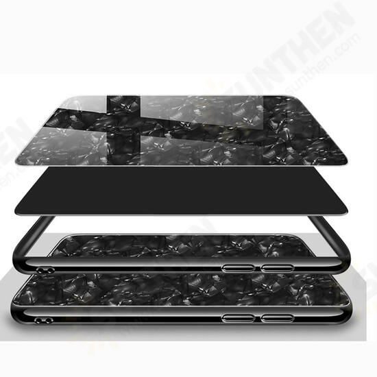Shell Bling Glossy Tempered Glass Soft Edge Protective Case for Xiaomi Mi8 SE 5.88 inch