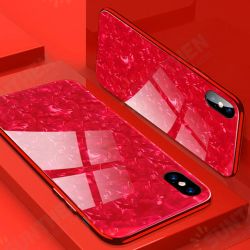 Shell Pattern Glossy Glass Soft Edge Protective Case for iPhone X Shell Pattern Glossy Glass Soft Edge Protective Case for iPhone X